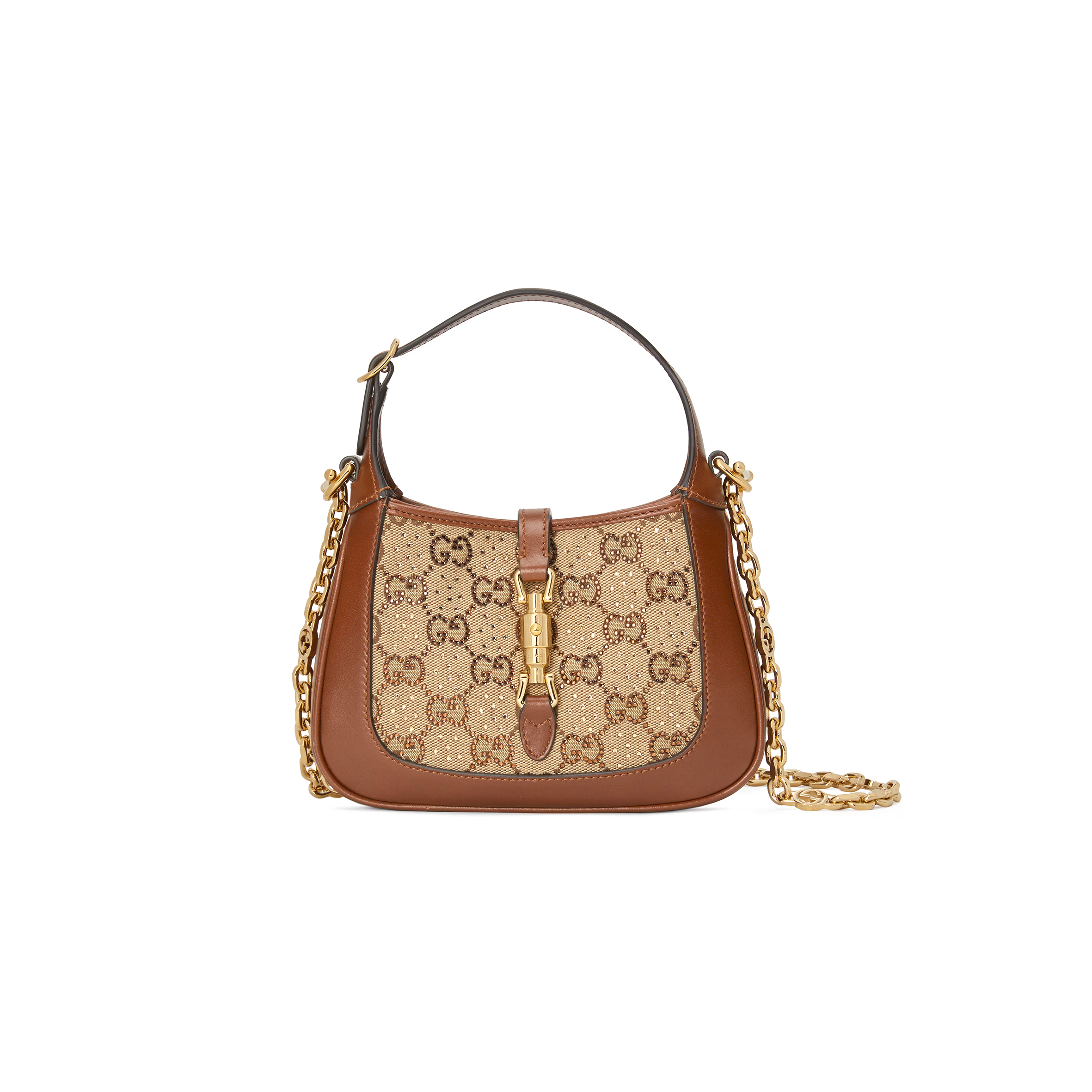 GUCCI JACKIE 1961 CRYSTALS MINI BAG 675799 (19*13*3cm) GUCCI JACKIE 1961 CRYSTALS MINI BAG 675799 (19*13*3cm)
